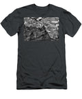 Ice on Creek in Black and White Greg Mimbs T-Shirt