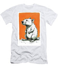 Illustrated Rodent Standing Upright on an Orange Background Wall Art Prints T-Shirt
