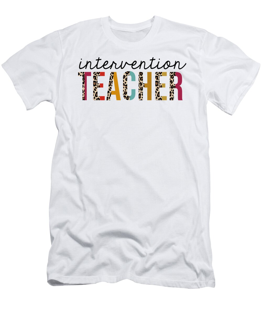 Intervention Teacher Leopard Print Funny Jensen Cena T-Shirt