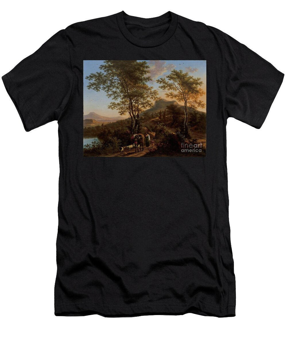 Italian Landscape with Peasants Willem De Heusch T-Shirt