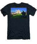 Italy Umbria Perugia District Assisi Basilica of San Francesco and the Bronze Statue Representing the Saint Riding a Donkey Riccardo Spila T-Shirt