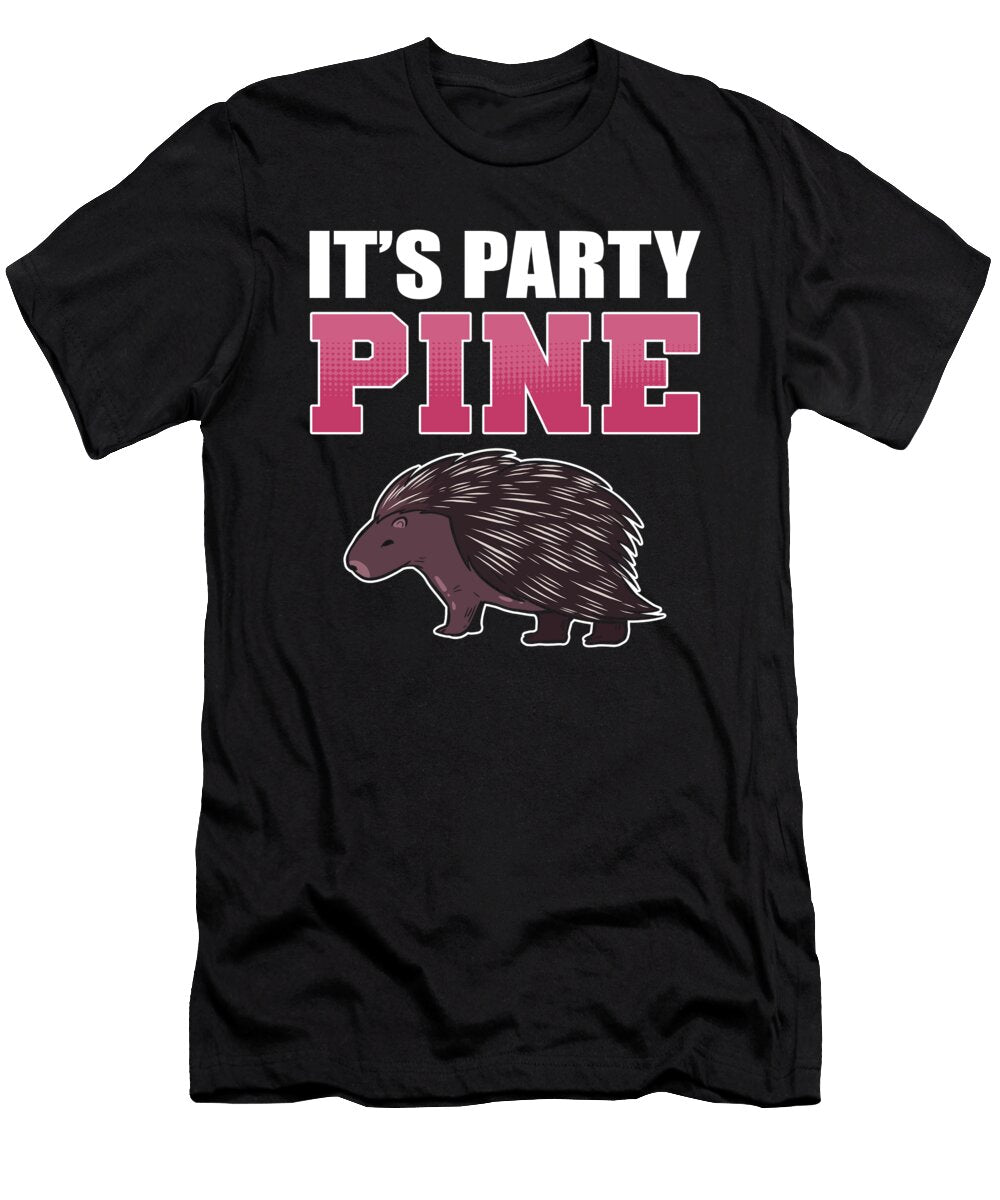 Its Party Pine Porcupine Hedgehog Alessandra Roth T-Shirt