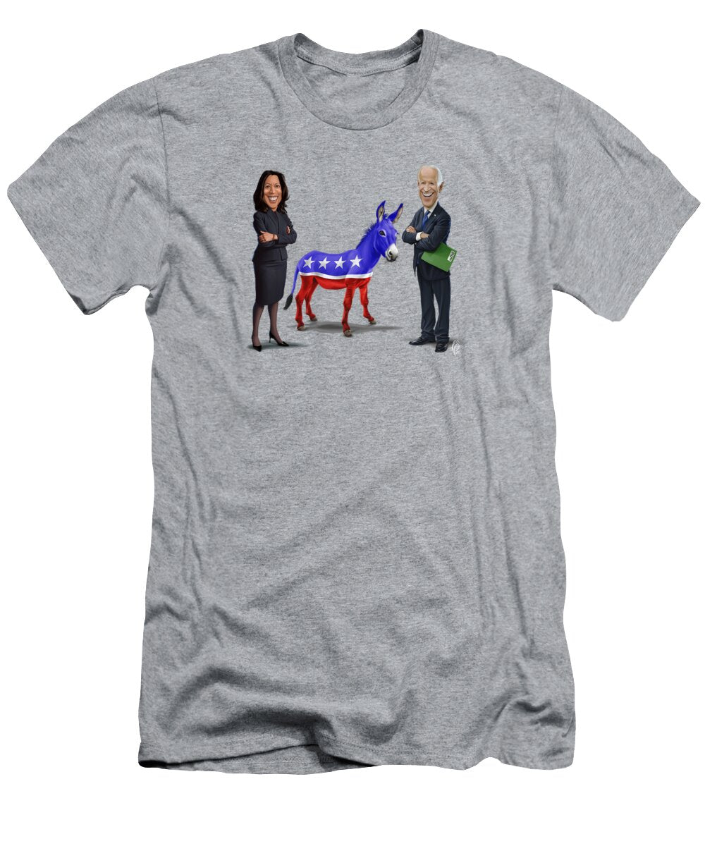 Joe Biden and Kamala Harris with the Democrat Donkey Rob Snow T-Shirt