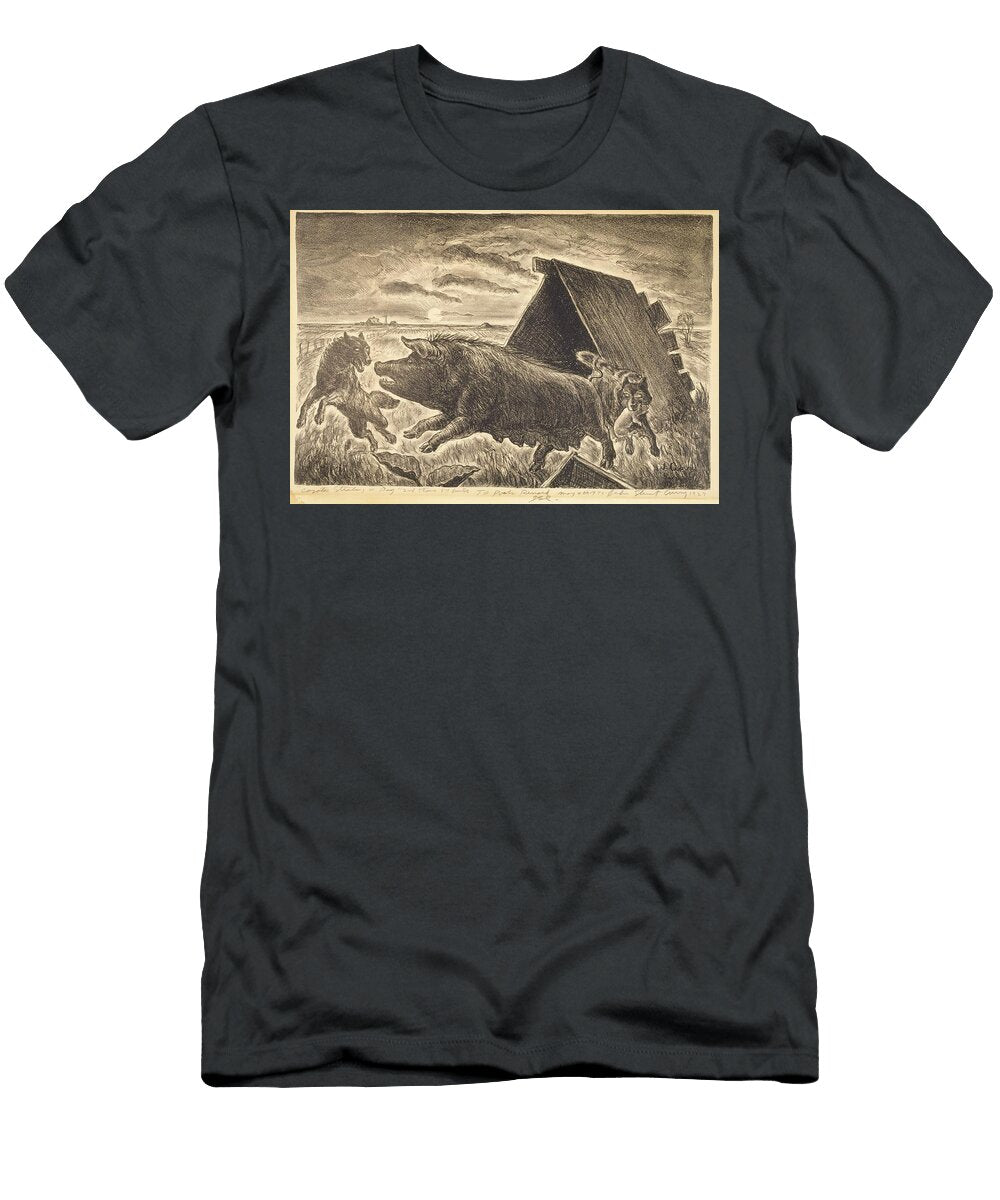 John Steuart Curry Coyotes Stealing a Pig 1927 Artistic Rifki T-Shirt