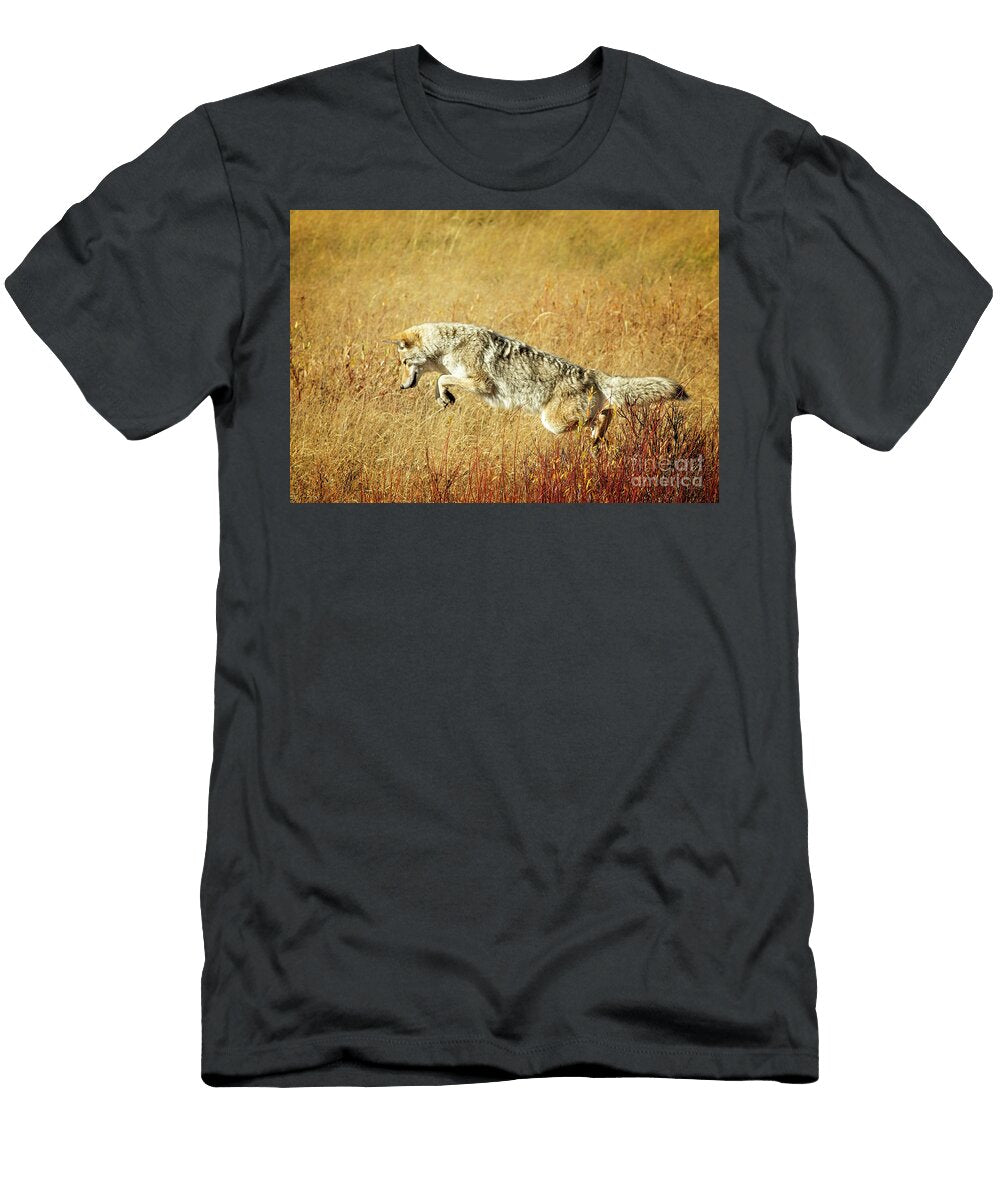 Jumping Coyote Todd Bielby T-Shirt