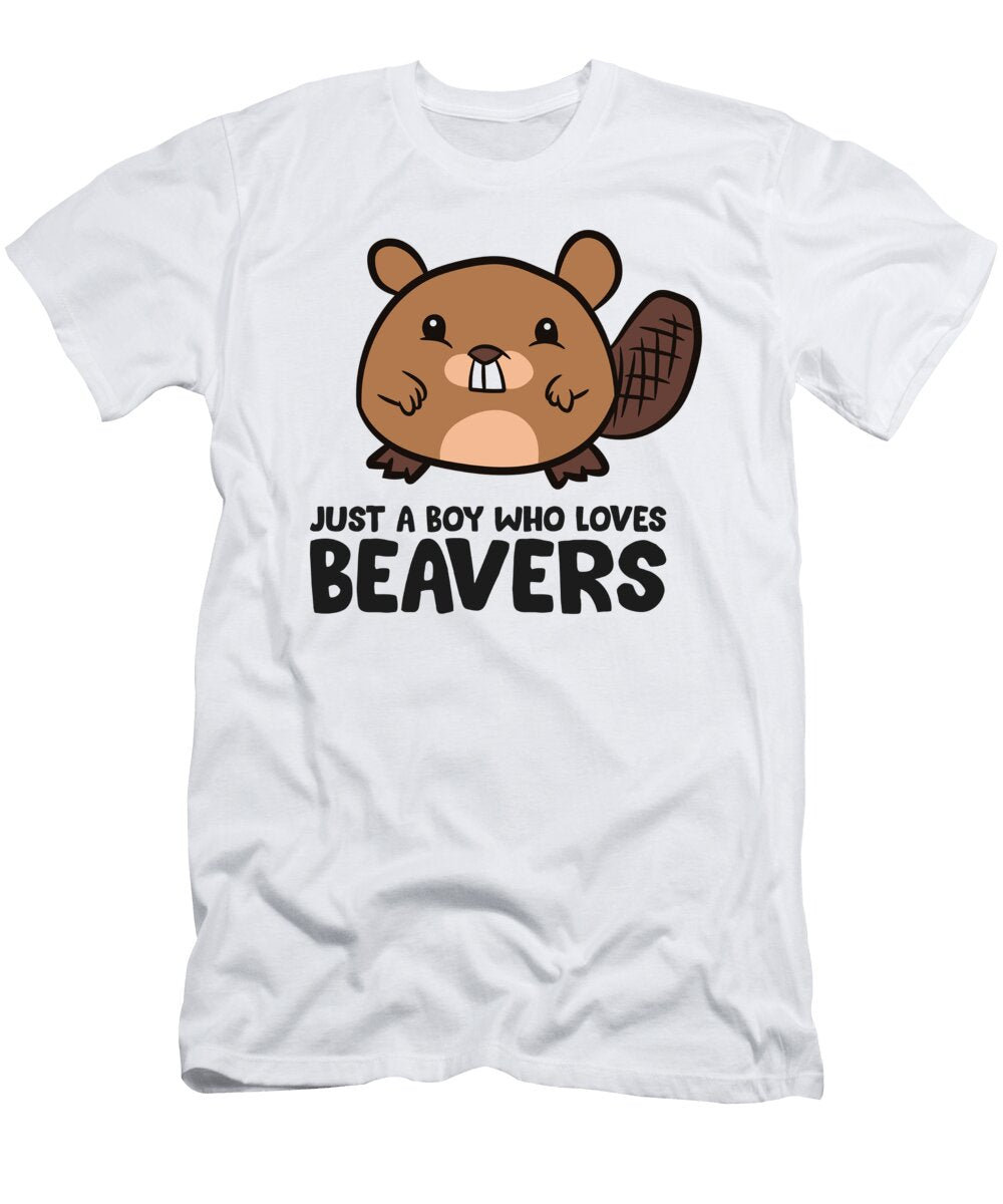 Just a Boy Who Loves Beavers Eq Designs T-Shirt