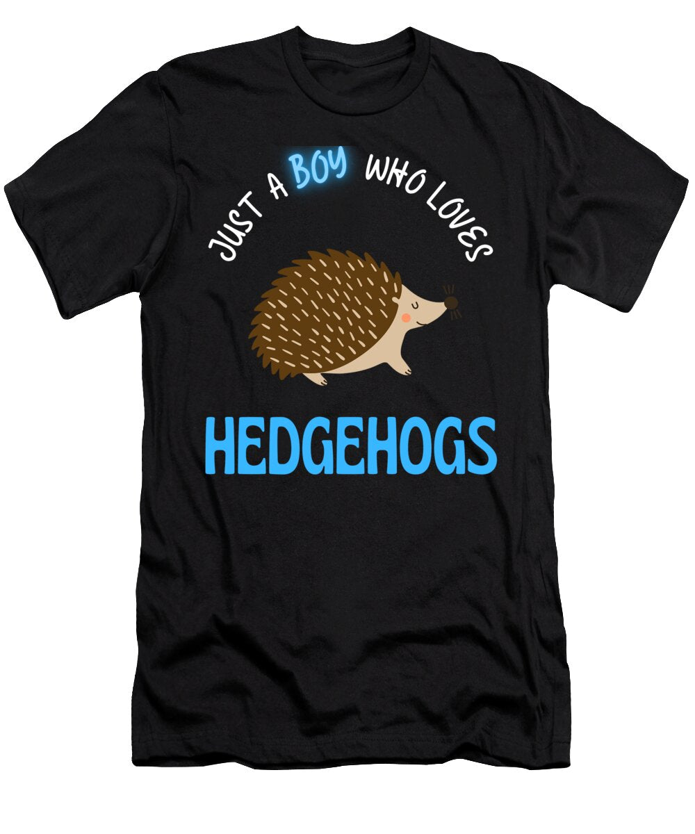 Just a Boy Who Loves Hedgehogs Cute Boys Faiz Nawaz T-Shirt