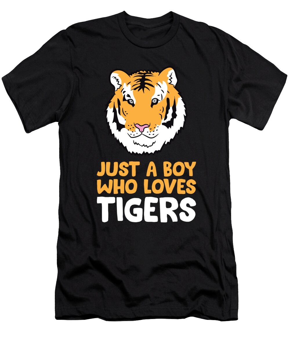 Just a Boy Who Loves Tigers Cute Tiger Eq Designs T-Shirt