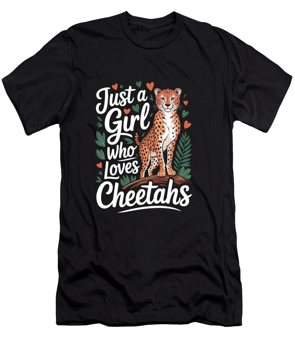 Just a Girl and Cheetah Joanna Redesiuk T-Shirt