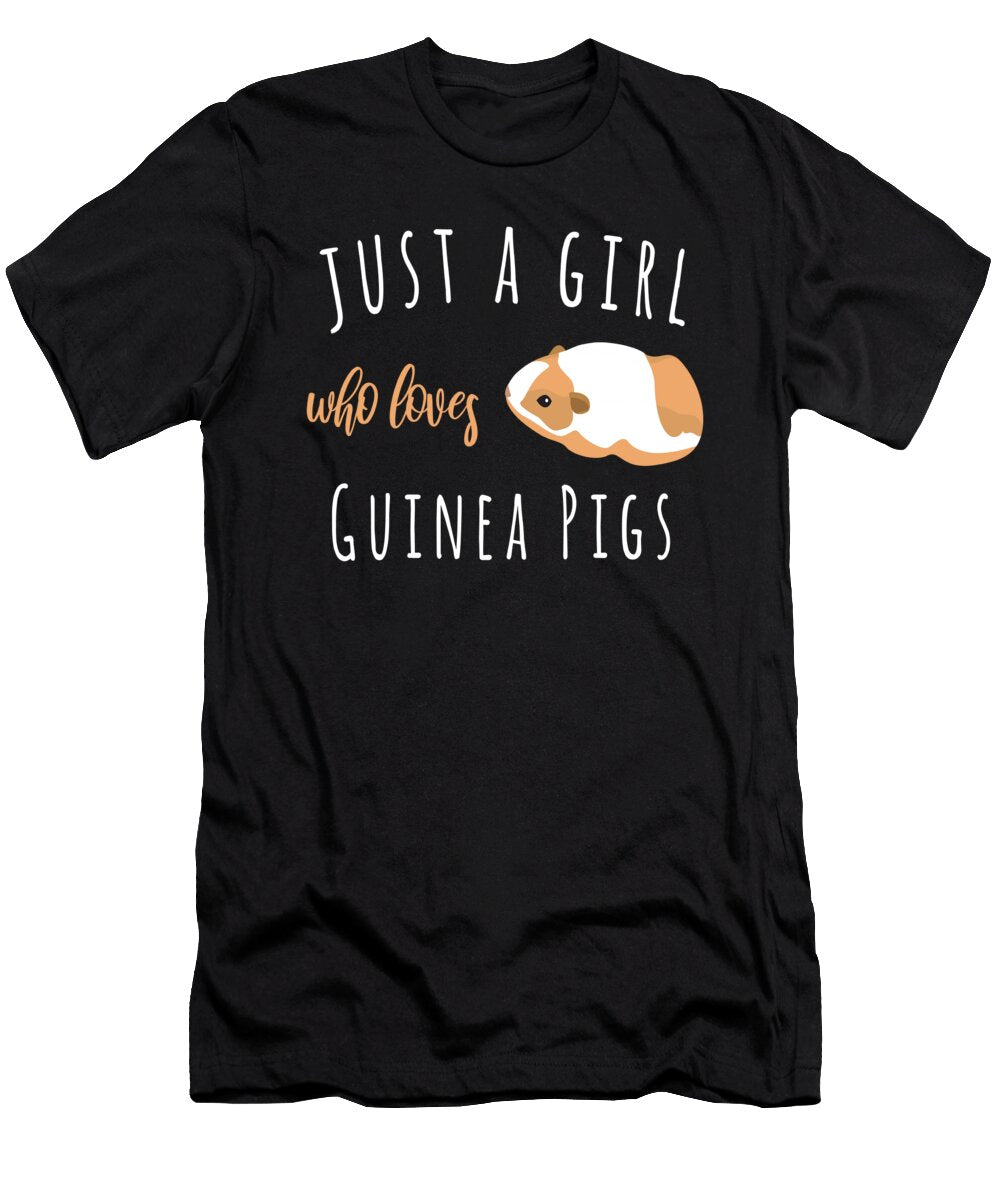 Just a Girl Guinea Pigs Rodent Moon T-Shirt