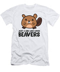 Just a Girl Who Loves Beavers Cute Beaver Eq Designs T-Shirt