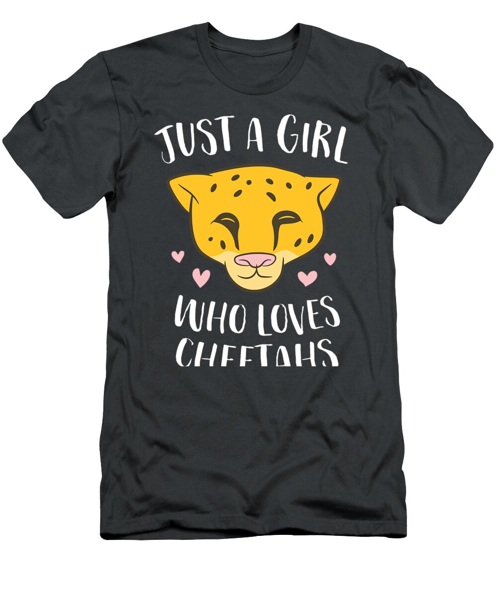 Just a Girl Who Loves Cheetahs Cute Cheetah Girl Jonah Rainey T-Shirt