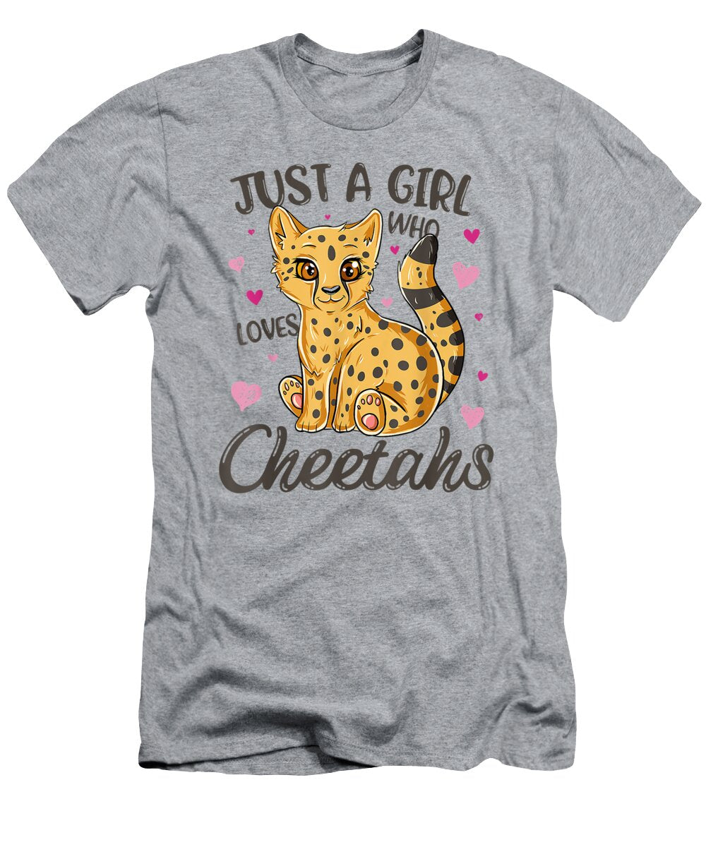Just a Girl Who Loves Cheetahs Women Cheetah Cat Lover Rafee Aiza T-Shirt