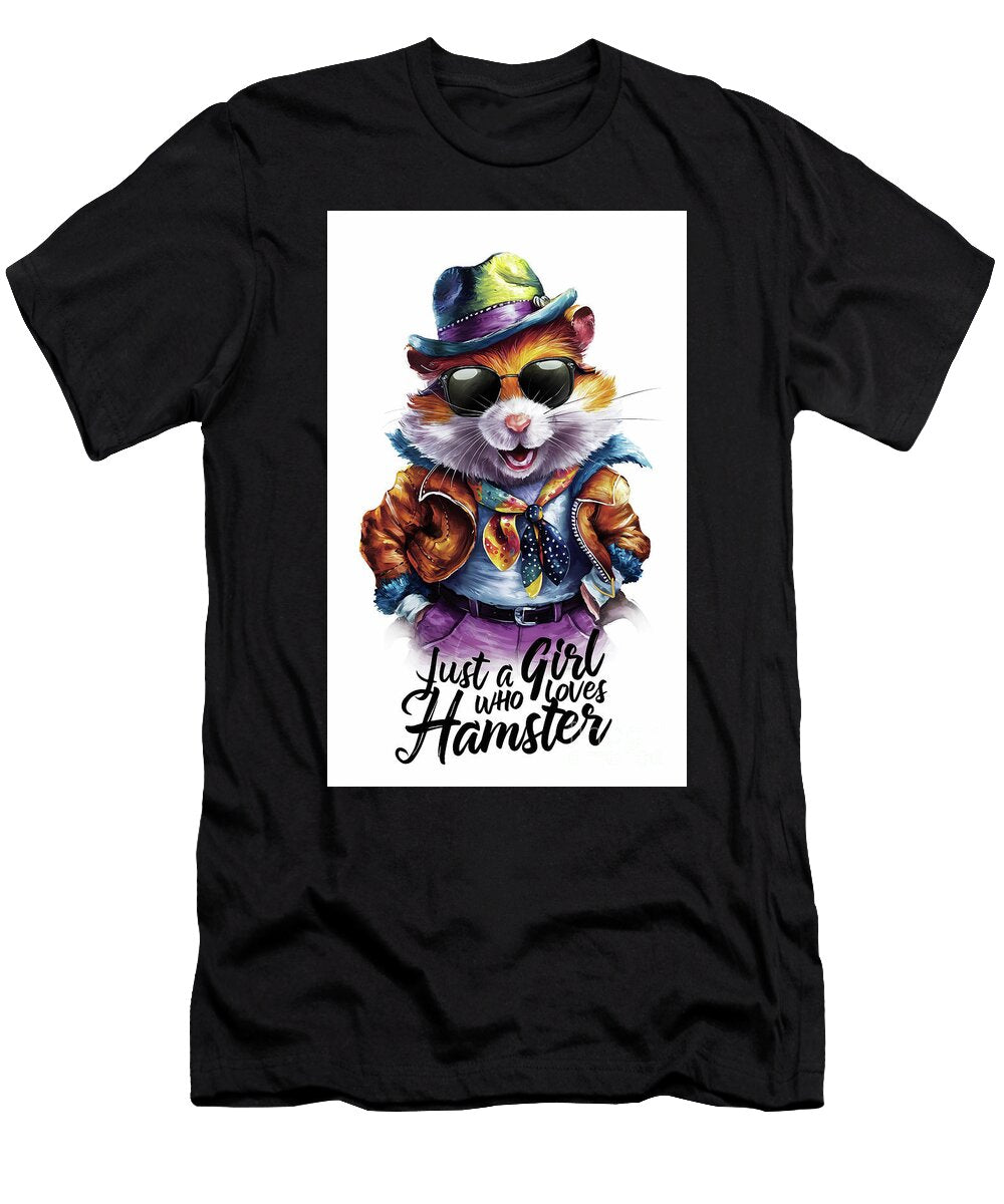 Just a Girl Who Loves Hamster Hamster Lover Hamster Funny Cute Animal Rhys Jacobson T-Shirt