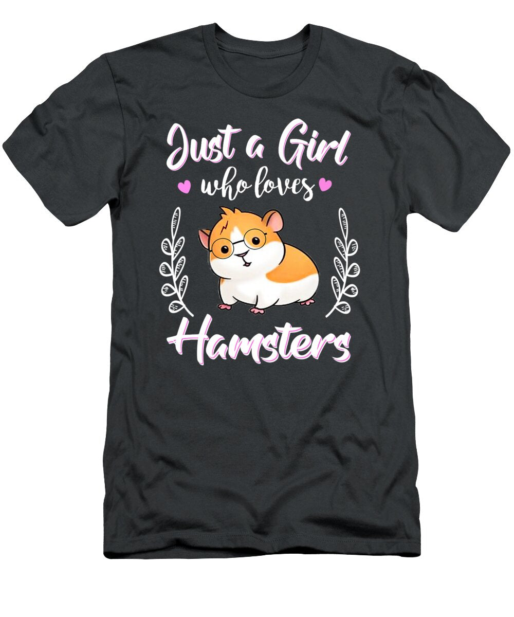 Just a Girl Who Loves Hamsters Premium Julie Hurst T-Shirt