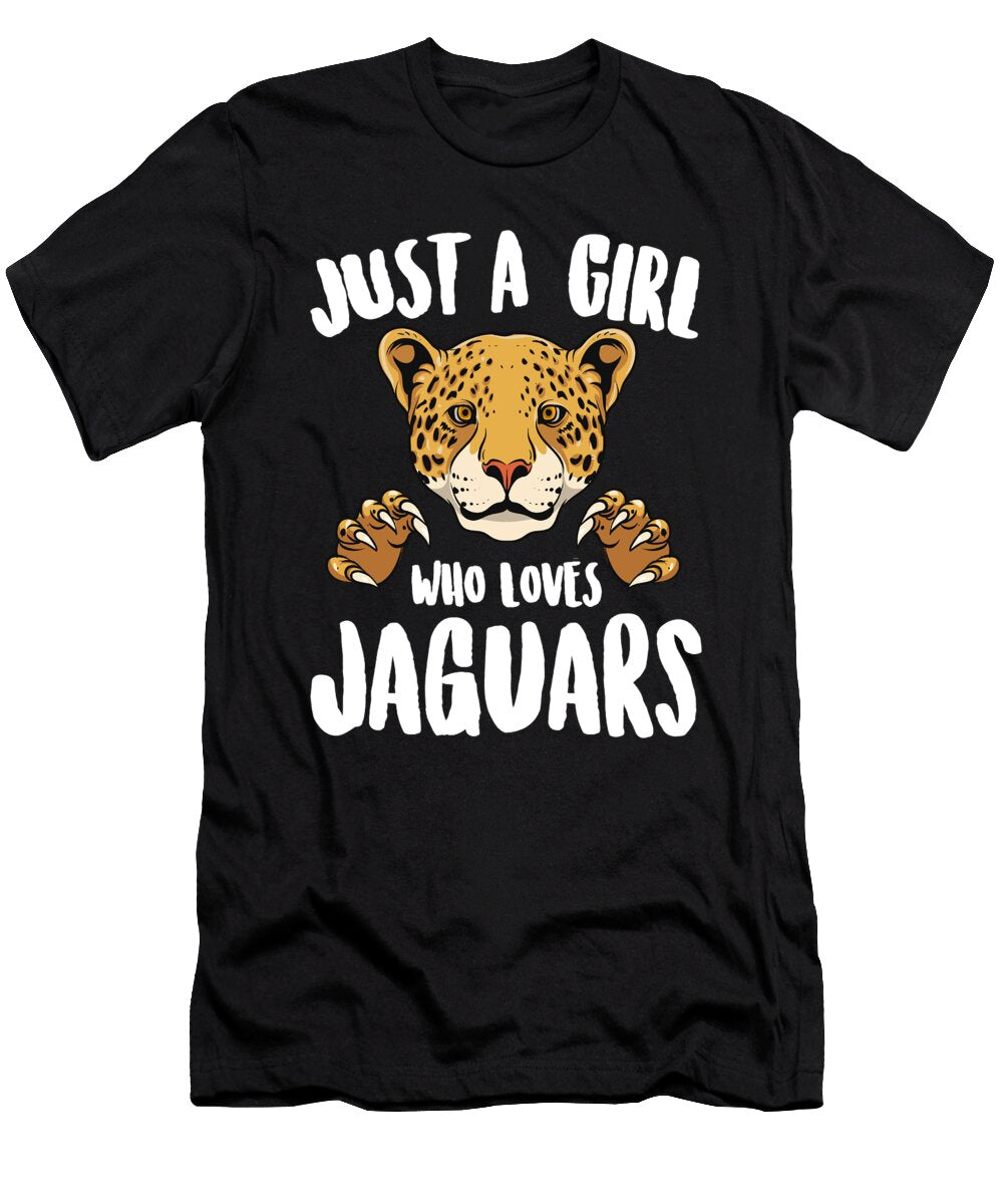 Just a Girl Who Loves Jaguars Funny Jaguar Women Girl Eq Designs T-Shirt