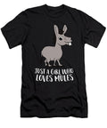 Just a Girl Who Loves Mules Cute Mule Girl Eq Designs T-Shirt