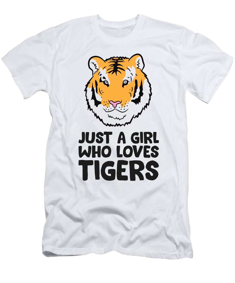 Just a Girl Who Loves Tigers Eq Designs T-Shirt