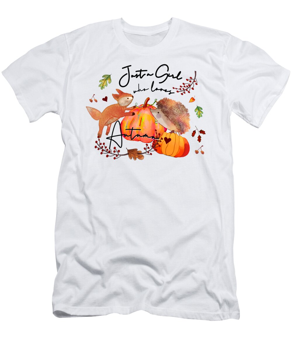 Just Love Autumn Black Moon T-Shirt
