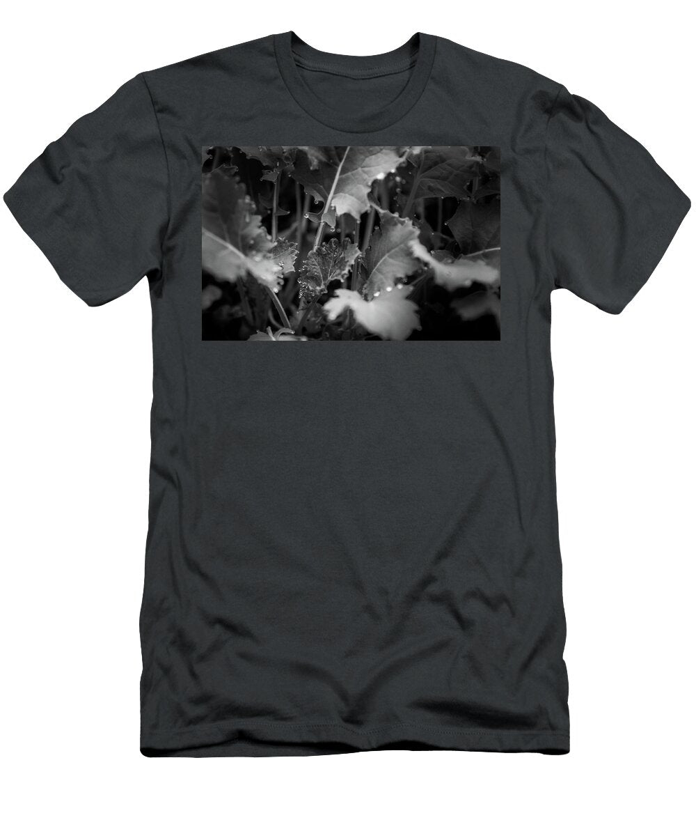 Kale with Dew in Black and White Greg Mimbs T-Shirt