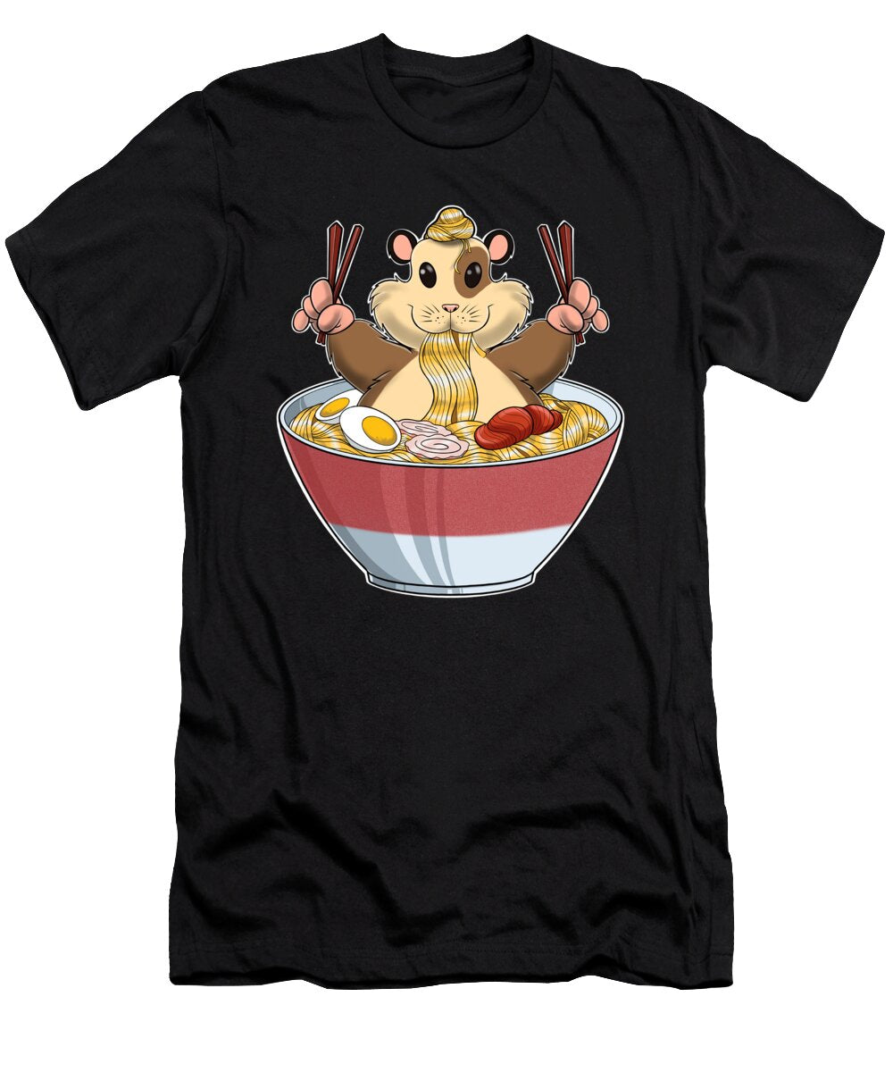 Kawaii Hamster Japanese Ramen Noodles I Otaku Anime Hamster Maximus Designs T-Shirt