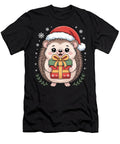 Kawaii Hedgehog Christmas Santa Hat Holding Box Studi Alex T-Shirt