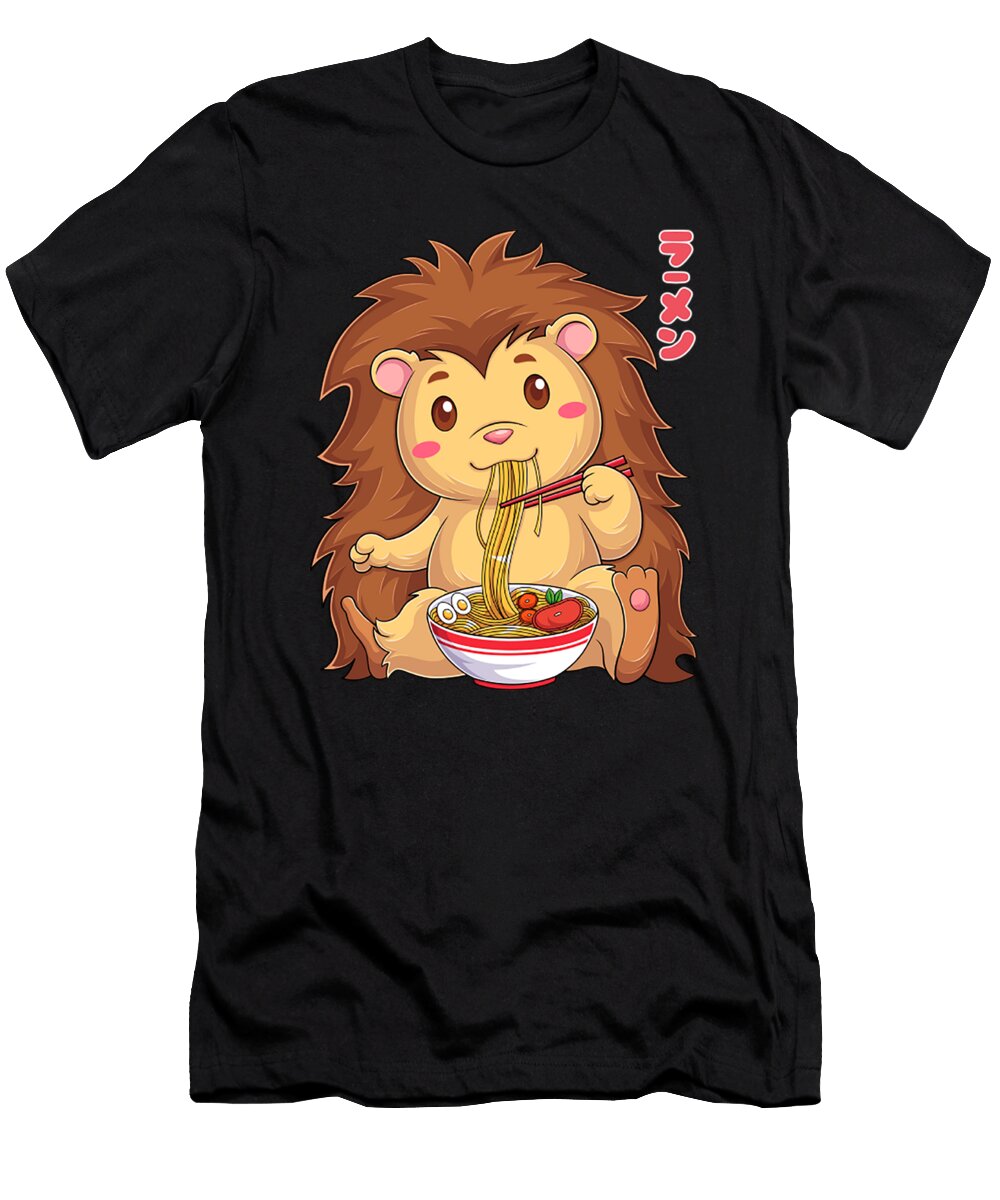 Kawaii Hedgehog Ramen Noodles Japanese Anime Noodle Soup Ardi Ancah T-Shirt
