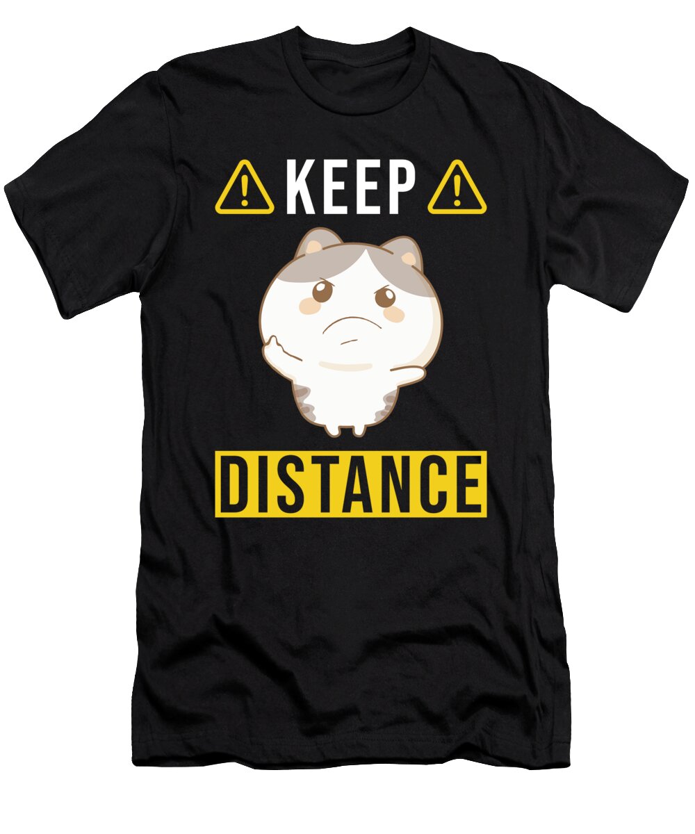 Keep Distance Saying with a Funny Hamster Manuel Schmucker T-Shirt