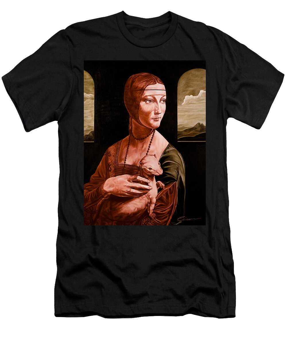 Lady with Ferret Joe Ciccarone T-Shirt