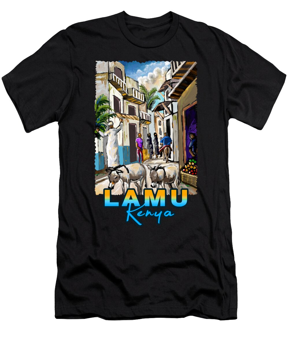 Lamu Street Anthony Mwangi T-Shirt