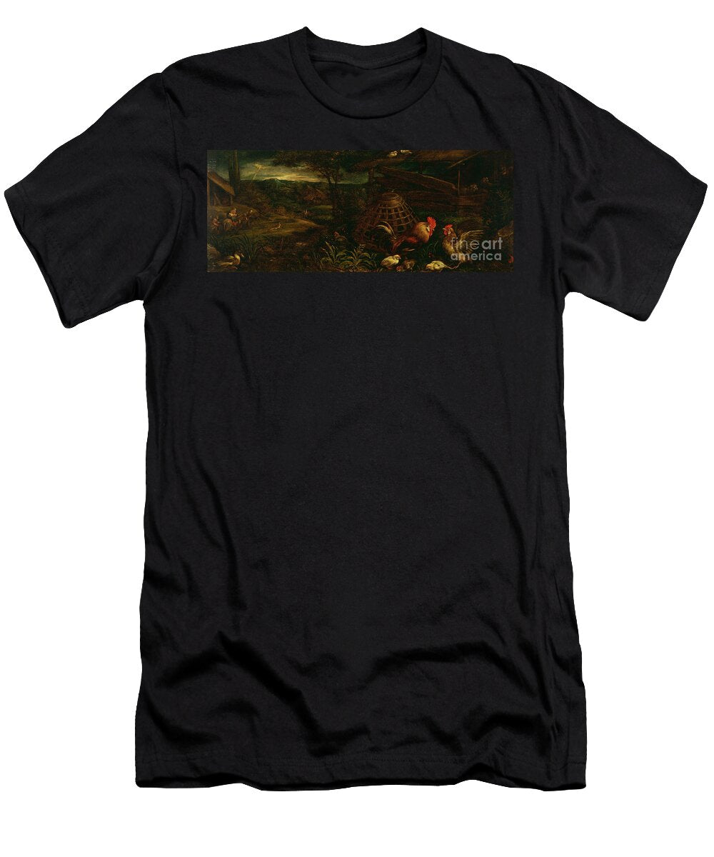 Landscape and Courtyard Animals Jacopo Bassano T-Shirt