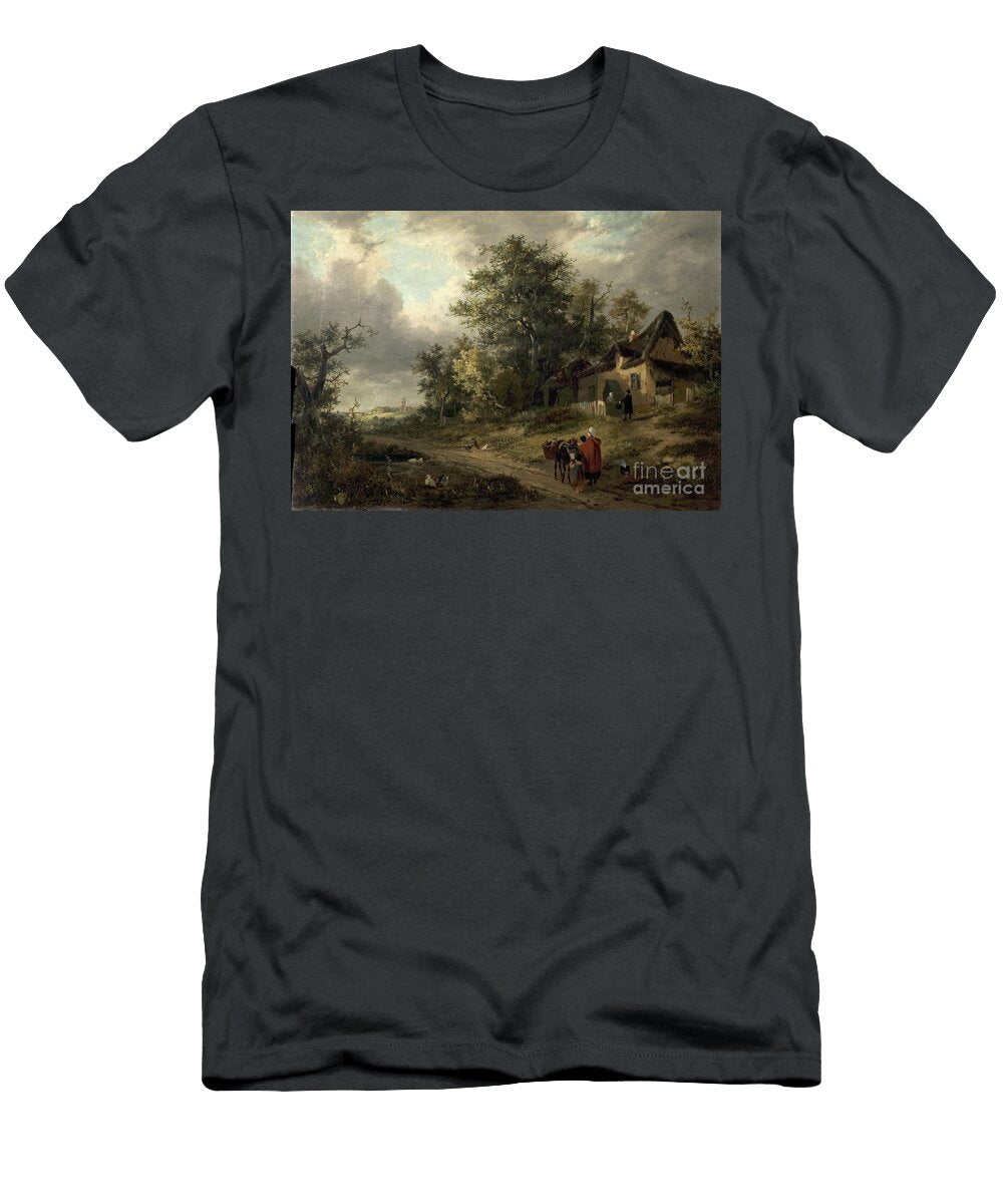 Landscape with Cottages and Tinker 1828 George Vincent T-Shirt