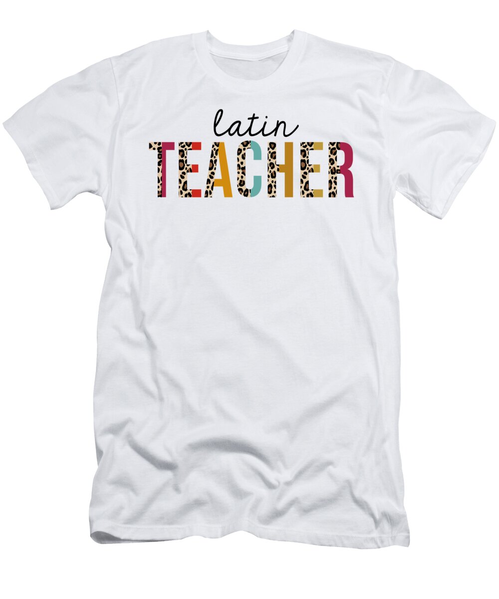 Latin Teacher Leopard Print Funny Jensen Cena T-Shirt