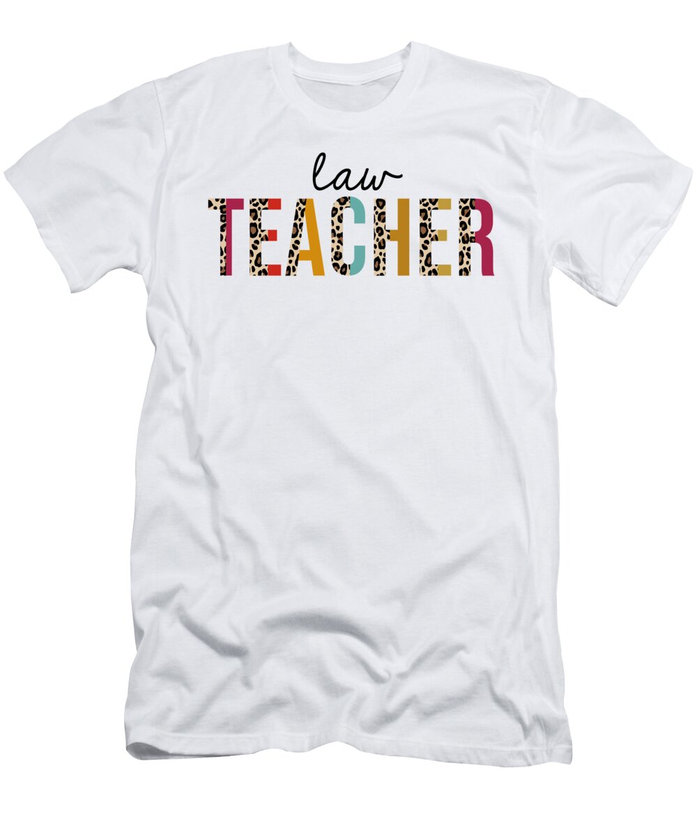 Law Teacher Leopard Print Funny Jensen Cena T-Shirt