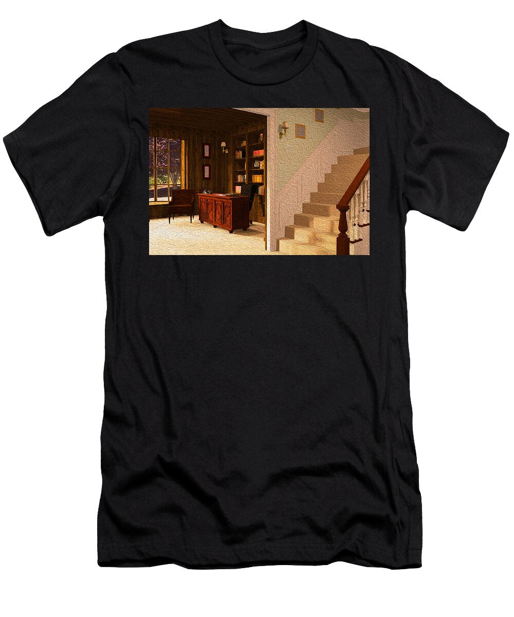 Leave It to Beaver Television Show Set Oil Painting Design Turnpike T-Shirt