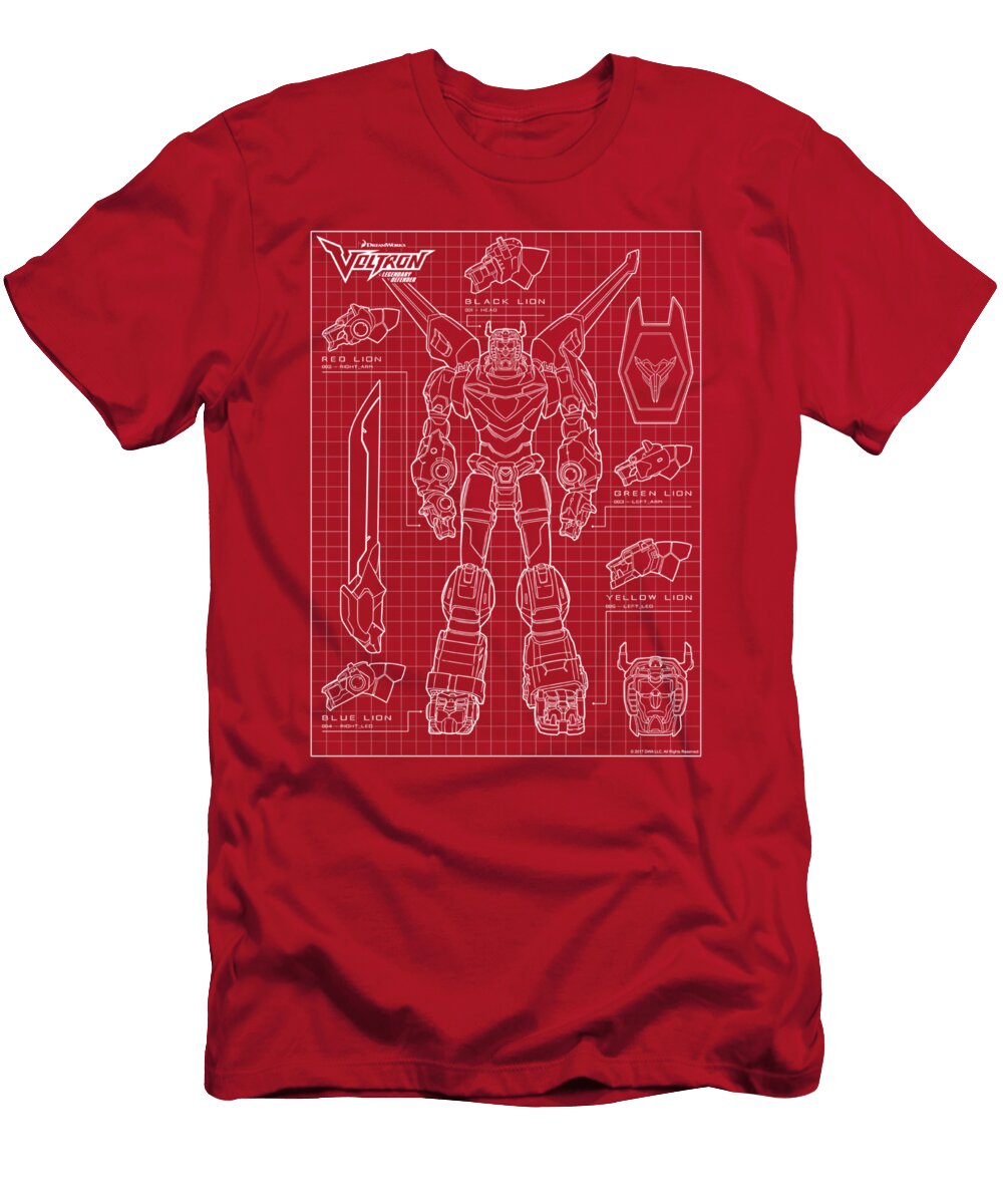 Legendary Voltron Schematic Seth Kerferd T-Shirt
