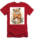 Lemming Cute Hamster Watercolor with Holiday Lights Clint Mclaughlin T-Shirt