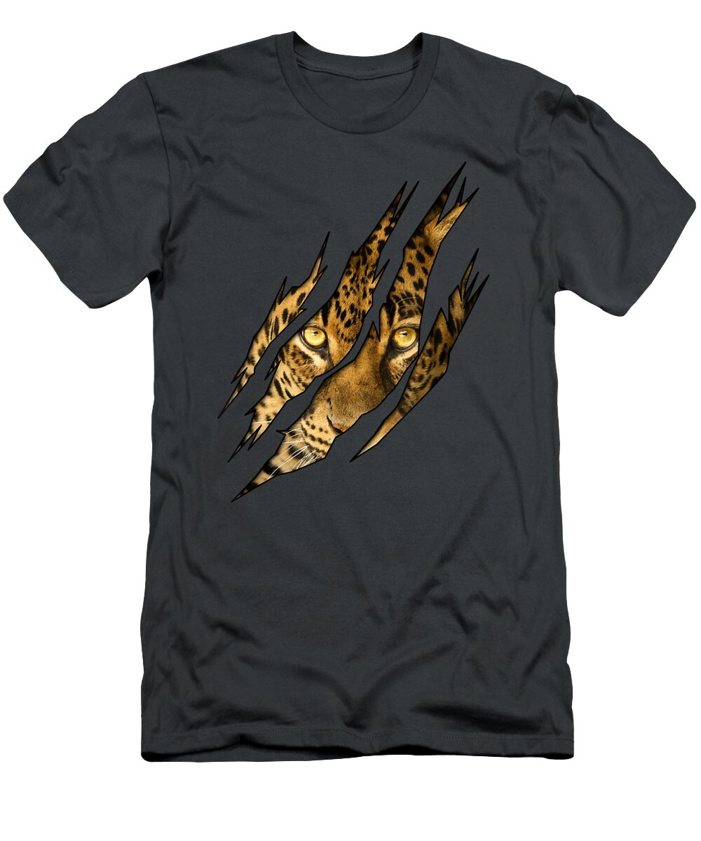 Leopard Cheetah Tiger Leopard Face Lion Cat Apparel Dru Ryann T-Shirt