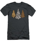 Leopard Christmas Trees Cheetah Animal Print Holiday Xmas Kirk Neave T-Shirt