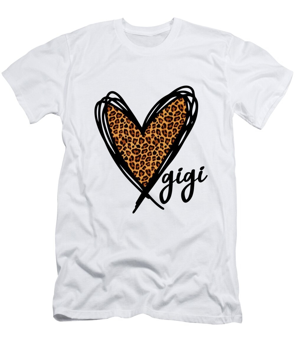 Leopard Gigi Love Heart Grandma Mothers Day Deon Du Plessis Art T-Shirt