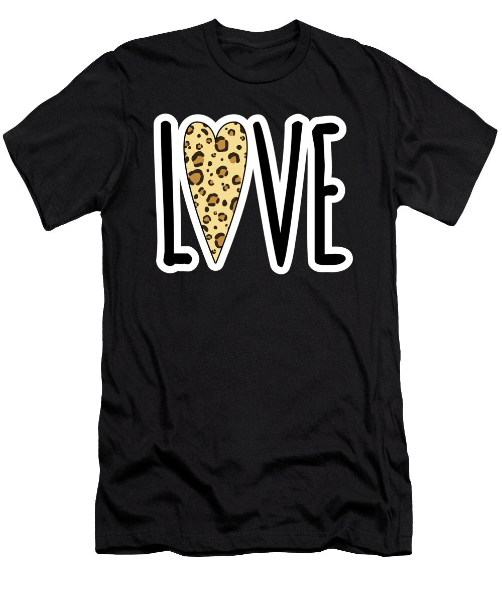 Leopard Love Cool Leopard Pattern Letter Heart Nastiatrel T-Shirt
