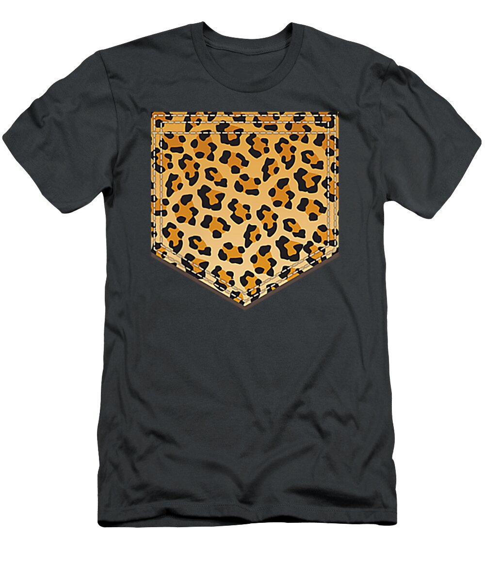 Leopard Print Pocket Cool Animal Lover Cheetah Luciano Dhana T-Shirt