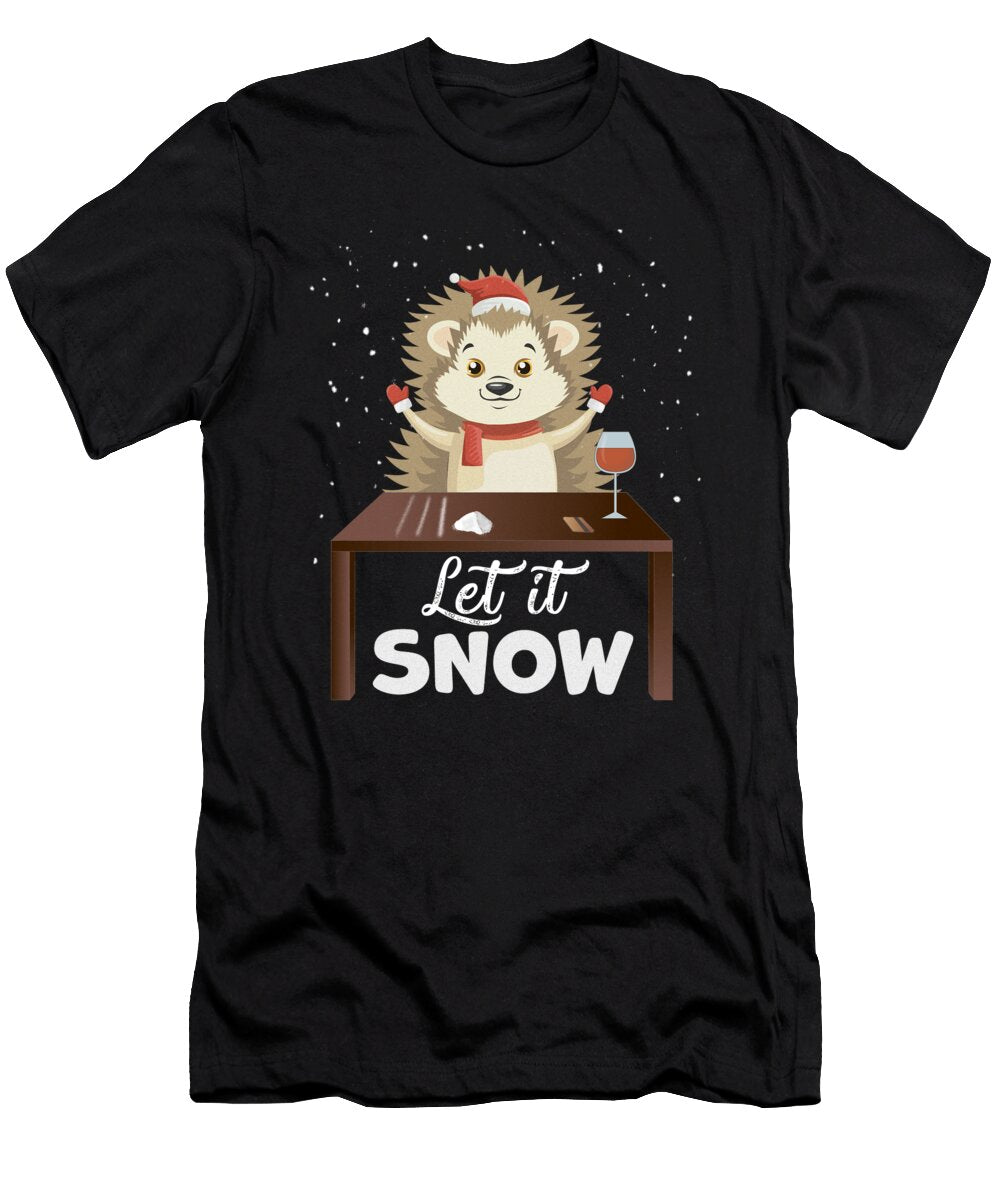 Let It Snow Hedgehog Cocaine Xmas Gift Wowshirt T-Shirt