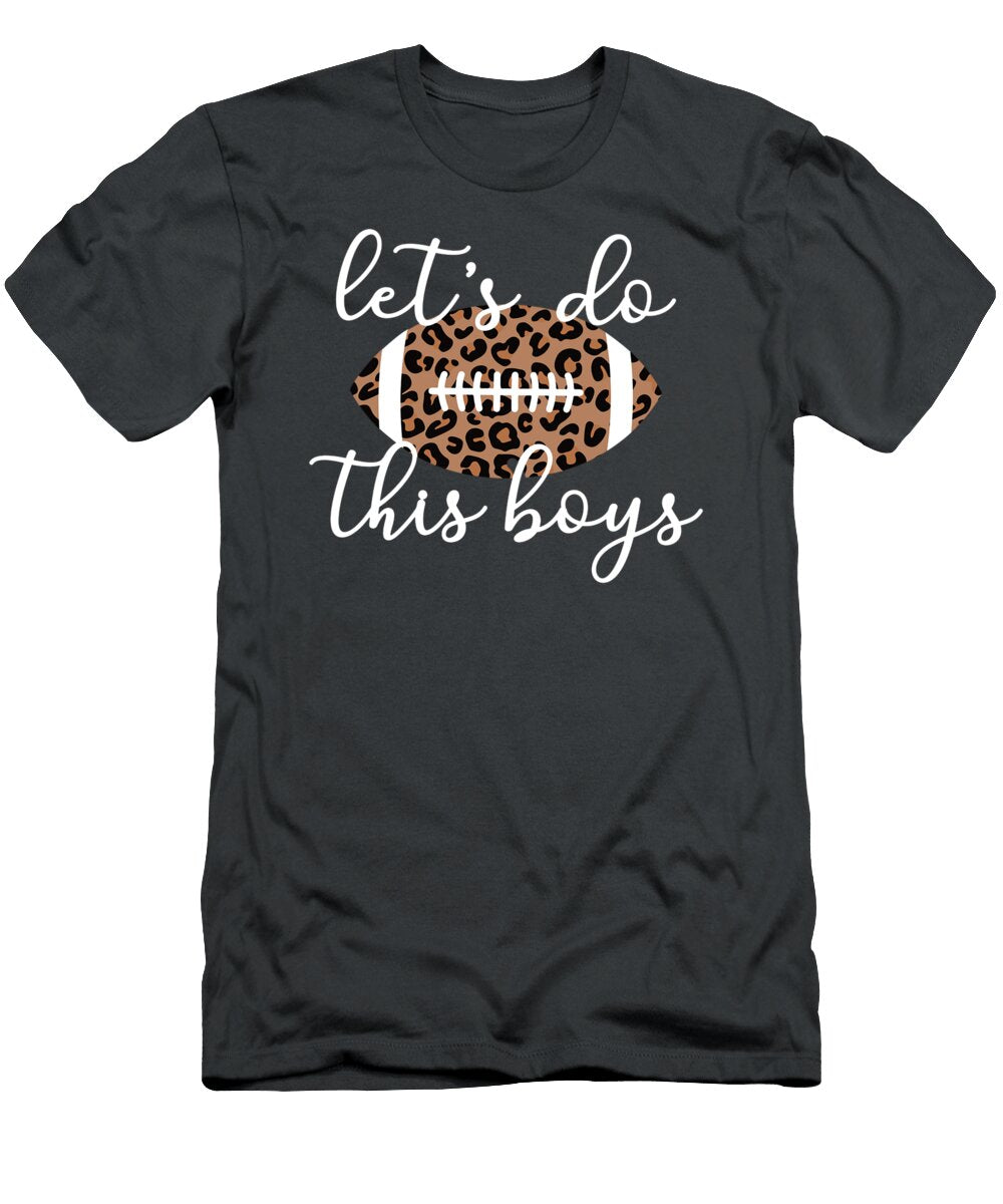 Lets Do This Boys Cheetah Football Fall Trista Callie T-Shirt
