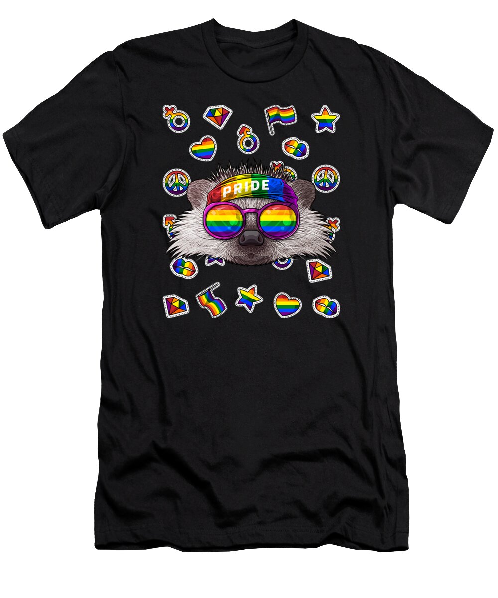Lgbt Hedgehog Gay Pride Month Animal Rainbow Lesbian Aris Anggara T-Shirt