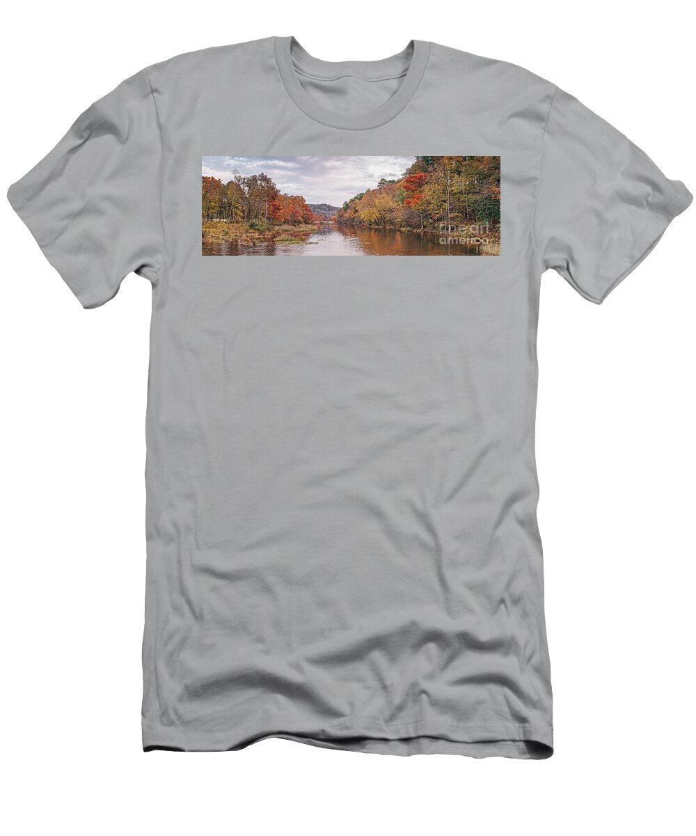 Lone Angler on the Mountain Fork River At Beavers Bend State Park Broken Bow Oklahoma Silvio Ligutti T-Shirt