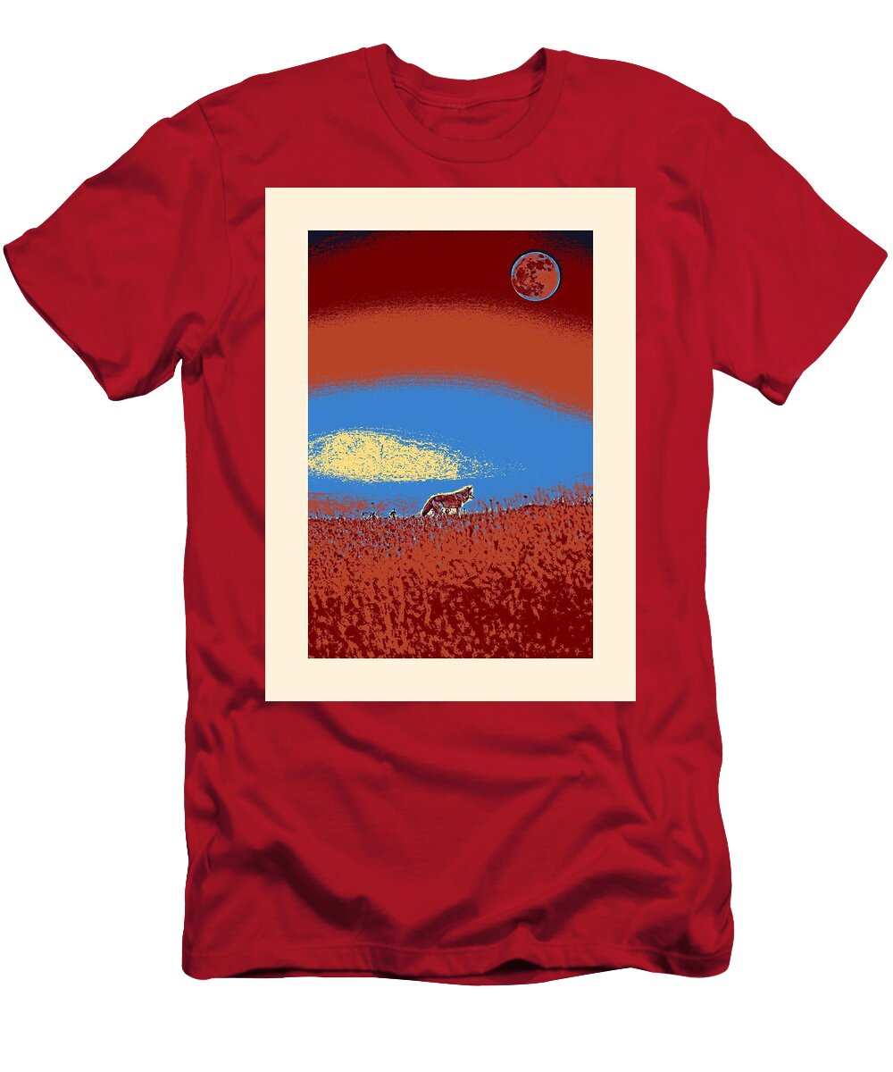 Lone Wolf Tomales Point Inverness United States 3 Celestial Images T-Shirt