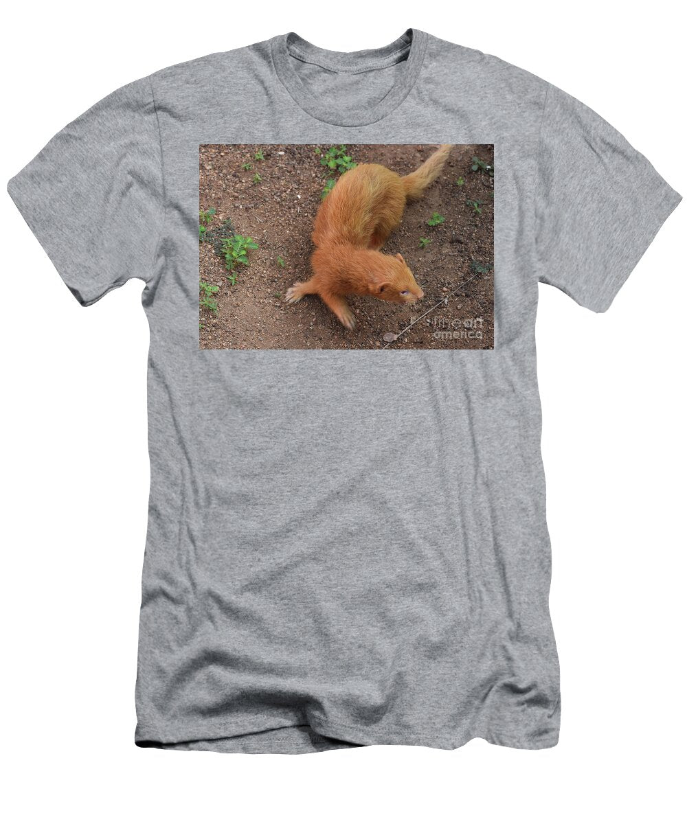 Long and Thin Orange Ferret Making a Turn Dejavu Designs T-Shirt