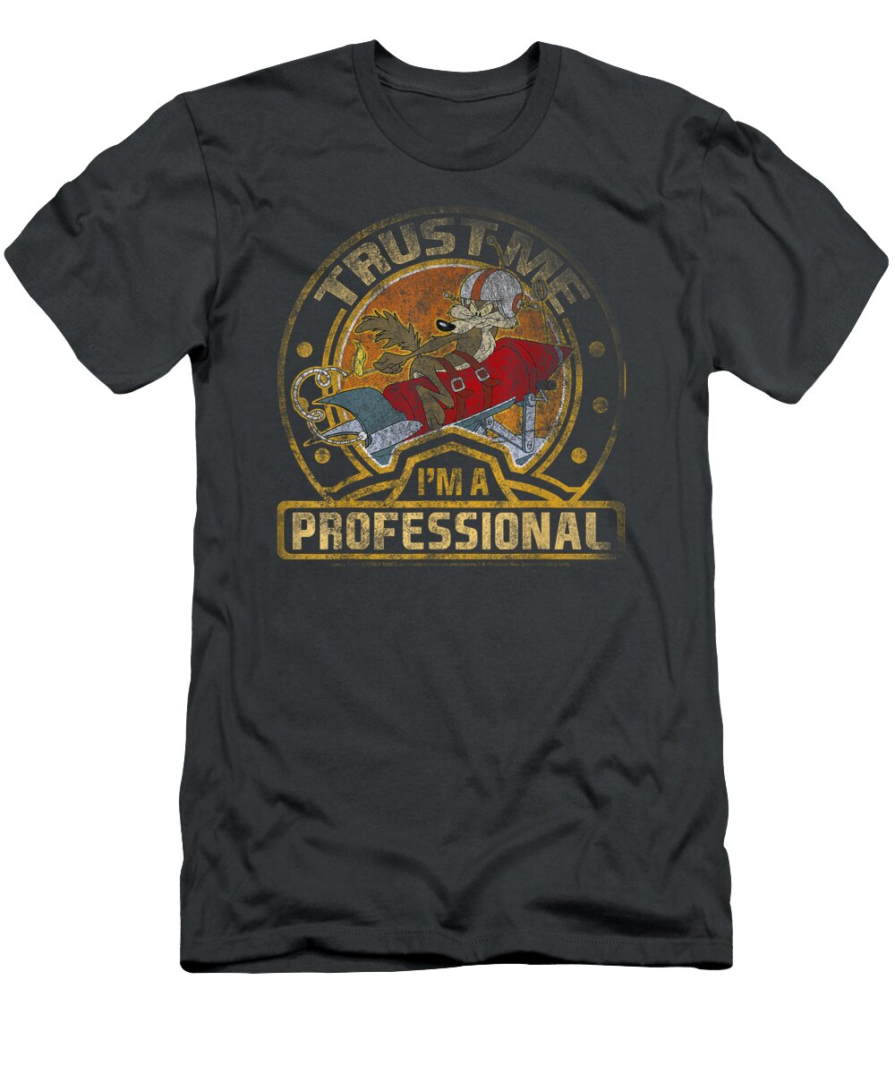 Looney Tunes Wile E Coyote Trust Me I M a Professional Short Sleeve Amberj Leonal T-Shirt