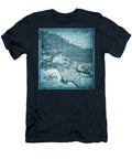 Los Angeles County California Vintage Sectional and Road Map 1900 Blue Carol Japp T-Shirt